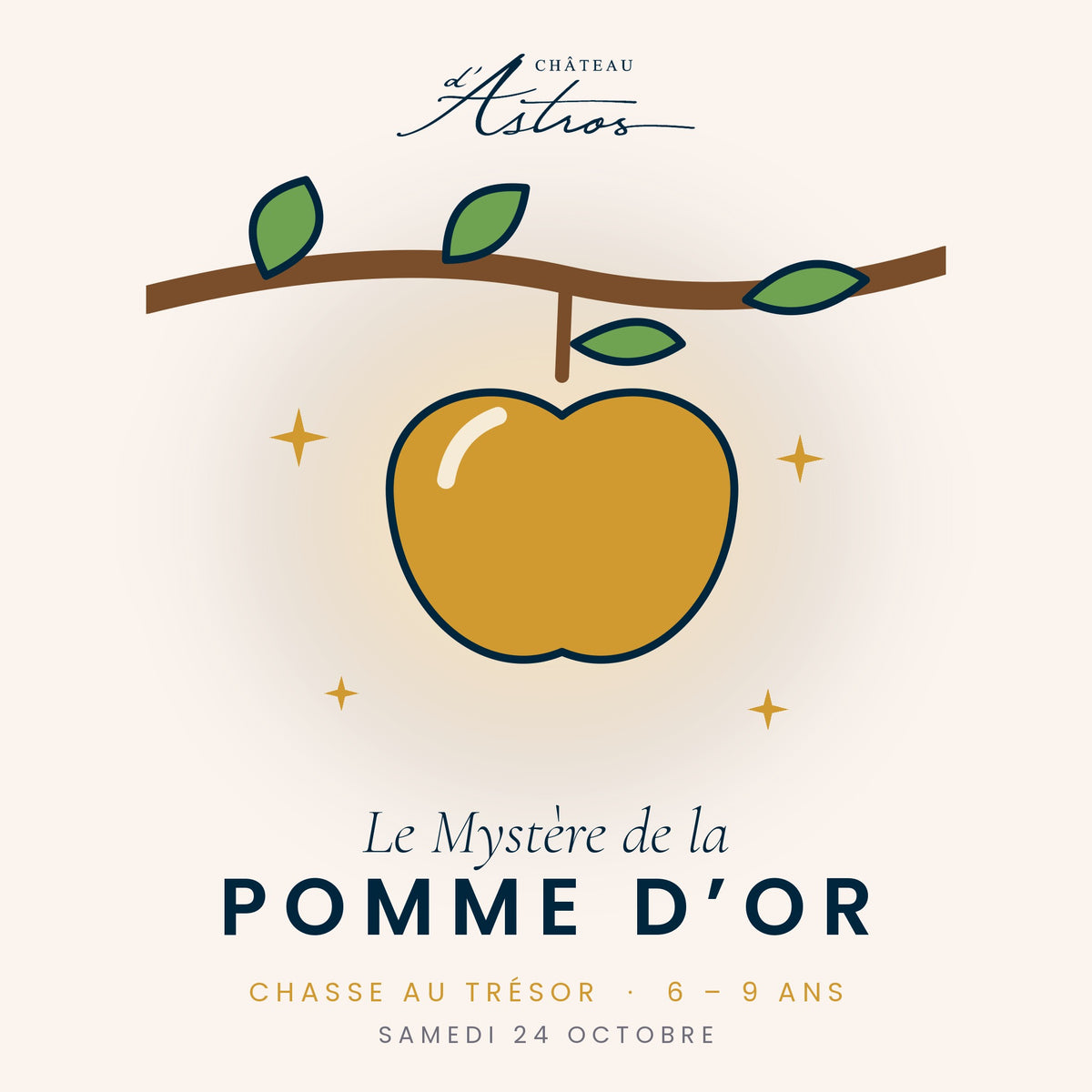 Chasse au trésor – Le Mystère de la Pomme d’Or (6-9 ans)